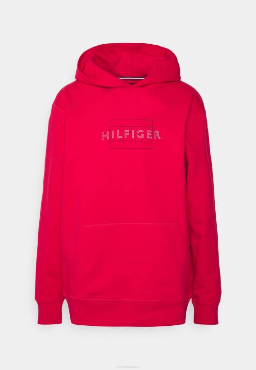 סווטשירט קפוצ'ון דגל ליניארי NX206284 כוננות Tommy Hilfiger