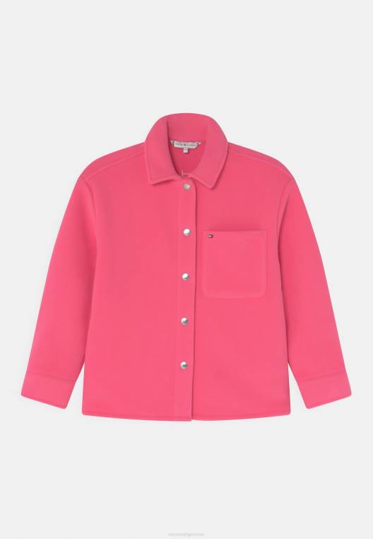 מעיל צמר מעל חולצת NX206292 התראה ורודה Tommy Hilfiger