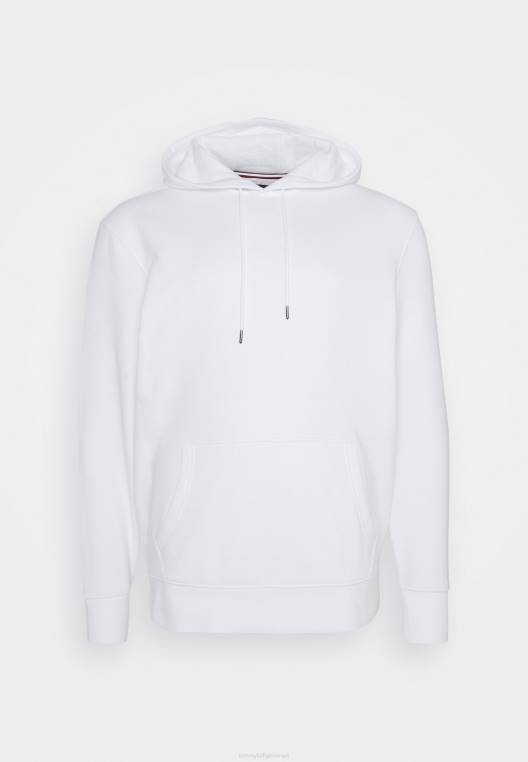 סווטשירט קפוצ'ון לוגו NX206297 לבן Tommy Hilfiger