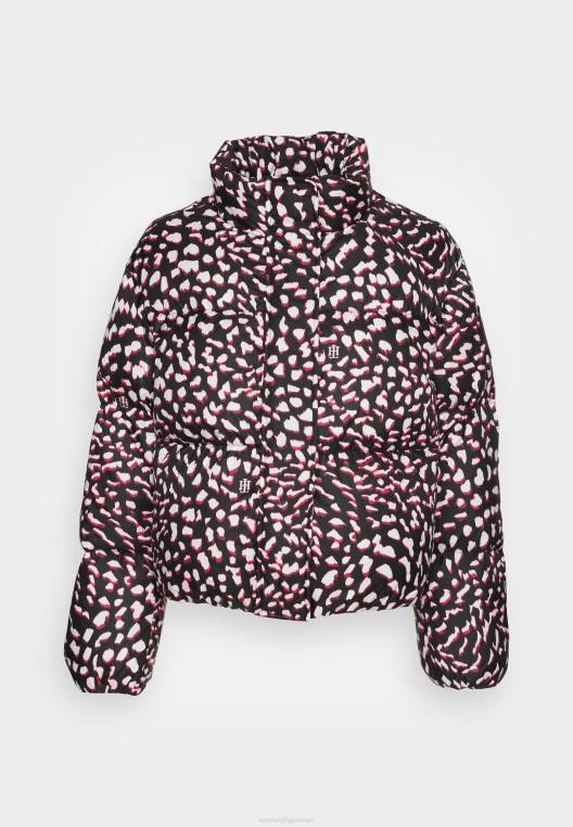 מעיל פוך מודפס NX206298 אדום/לבן/שחור Tommy Hilfiger