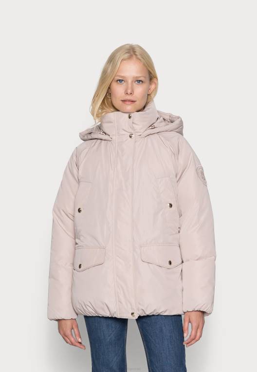 מעיל פוך עם קפוצ'ון NX206306 בז 'מאוזן Tommy Hilfiger