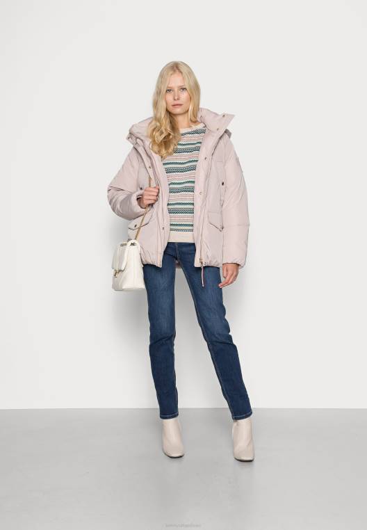 מעיל פוך עם קפוצ'ון NX206306 בז 'מאוזן Tommy Hilfiger