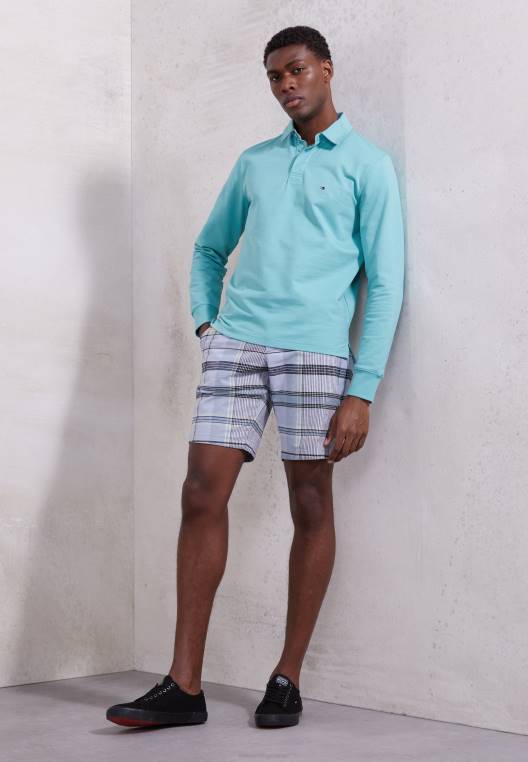 מכנסיים קצרים של הארלם מדראס NX206312 כחול גבוה Tommy Hilfiger