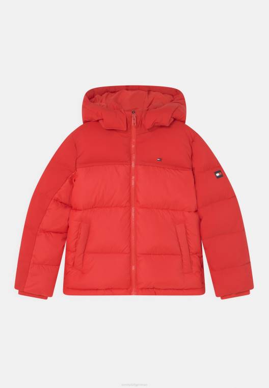 מעיל חורף מבד מעורב NX206318 ארגמן עמוק Tommy Hilfiger