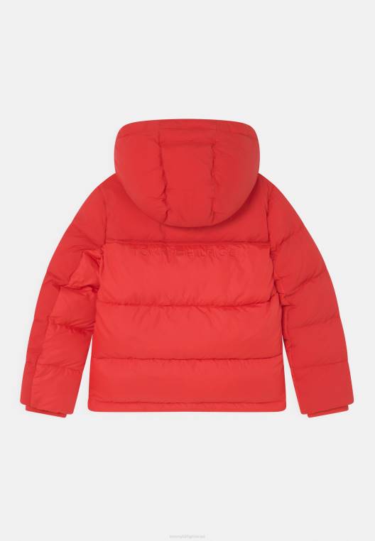 מעיל חורף מבד מעורב NX206318 ארגמן עמוק Tommy Hilfiger