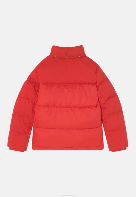 מעיל חורף מבד מעורב NX206318 ארגמן עמוק Tommy Hilfiger