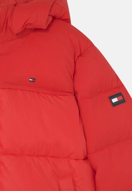 מעיל חורף מבד מעורב NX206318 ארגמן עמוק Tommy Hilfiger