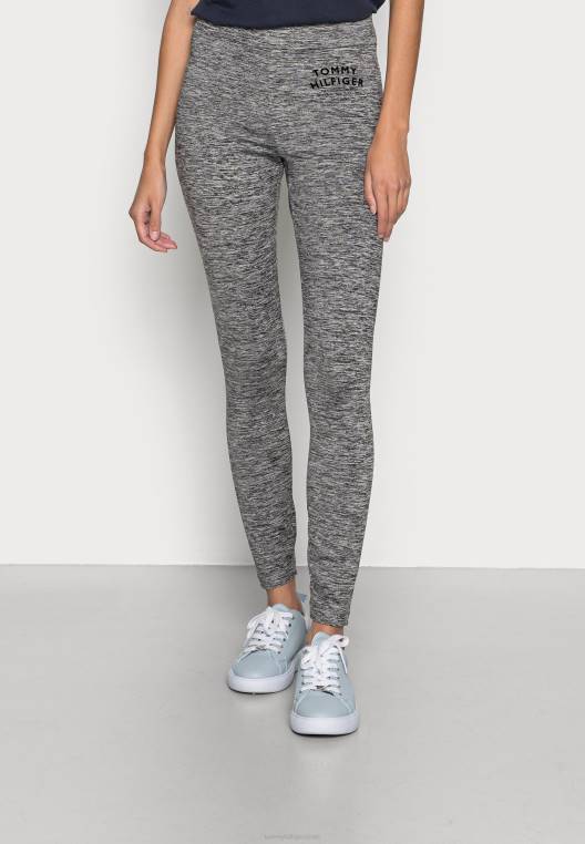 מכנסי חותלות עם הדפס פקקים עם טקסט רזה NX206346 אברש אפור בהיר Tommy Hilfiger