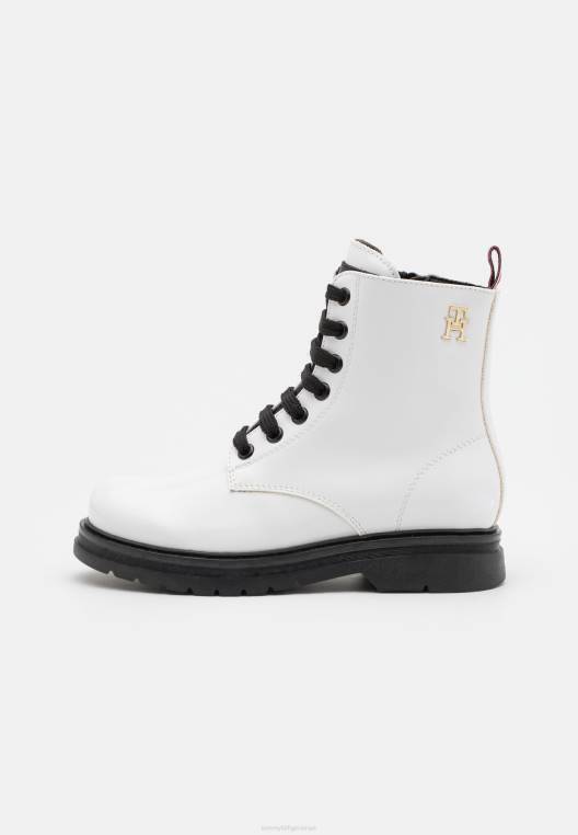 מגפונים עם שרוכים NX206352 לבן Tommy Hilfiger