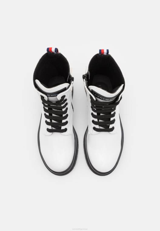 מגפונים עם שרוכים NX206352 לבן Tommy Hilfiger