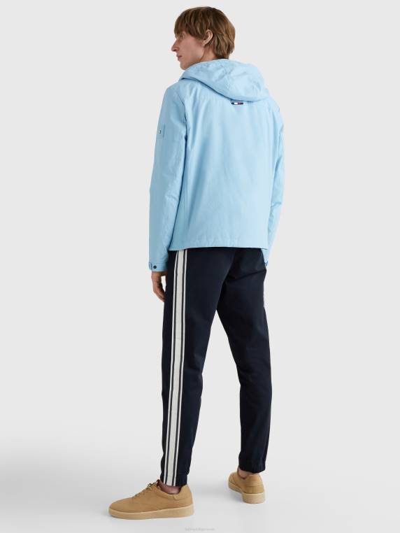 ז'קט עם קפוצ'ון כיס שימושי NX20635 כחול קולומביה Tommy Hilfiger