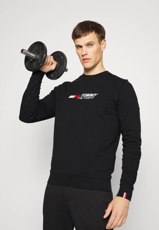 סווטשירט צוות חיוני NX206371 שָׁחוֹר Tommy Hilfiger