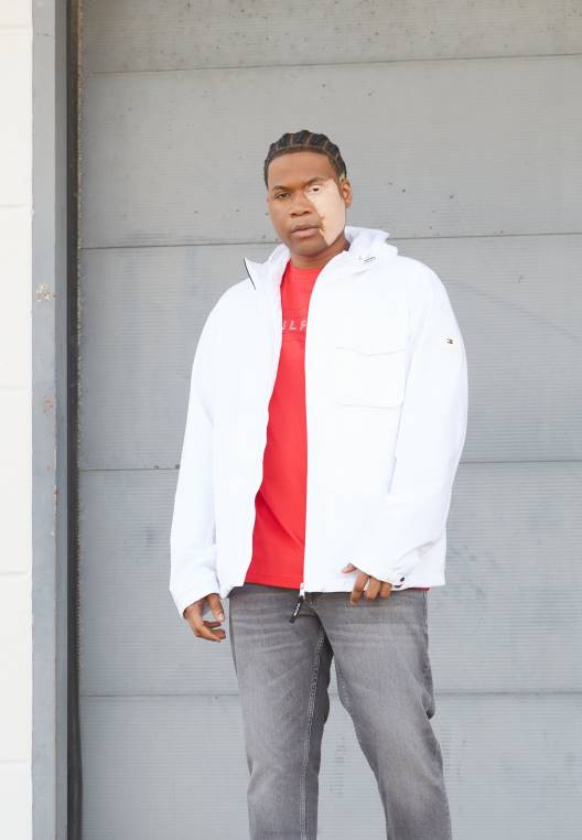 ז'קט קפוצ'ון מעיל קיץ NX206387 אופטי לבן Tommy Hilfiger