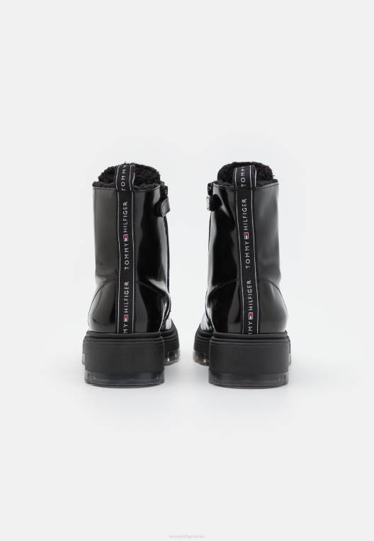 מגפי קרסול עם שרוכים לשני המינים NX206389 שָׁחוֹר Tommy Hilfiger