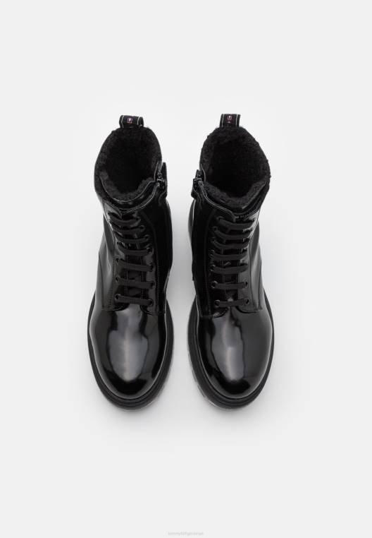 מגפי קרסול עם שרוכים לשני המינים NX206389 שָׁחוֹר Tommy Hilfiger