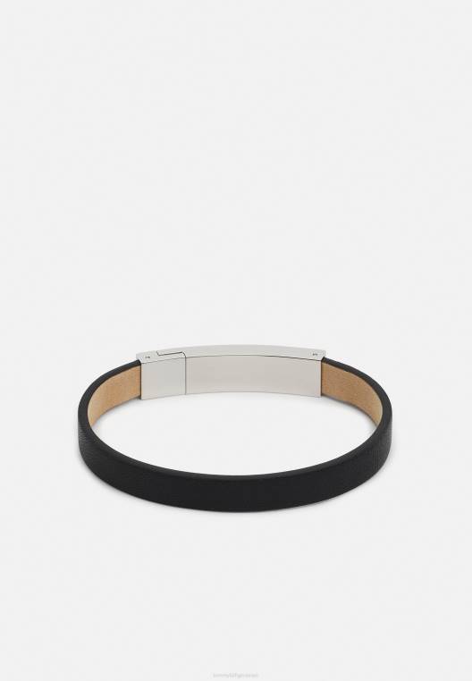 צמיד משפחתי בטקסטורה NX206397 בצבע שחור/כסף Tommy Hilfiger