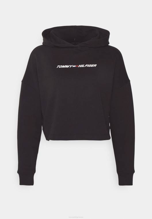 קפוצ'ון גרפי רגיל NX206398 שָׁחוֹר Tommy Hilfiger