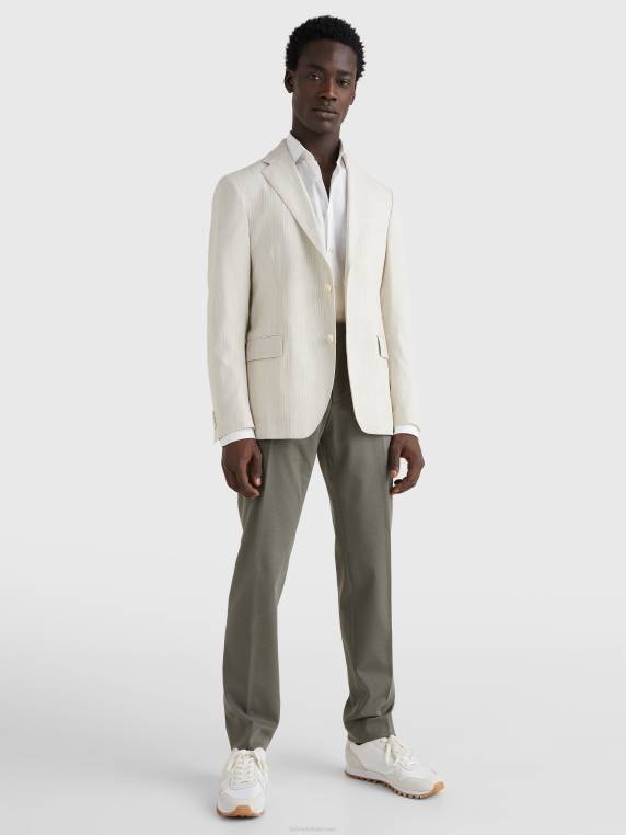 בלייזר בנוי בגזרה דקיקה NX20641 לבן Tommy Hilfiger