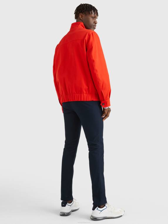 מעיל הרינגטון עם צווארון מוגבה NX20643 חום חם Tommy Hilfiger