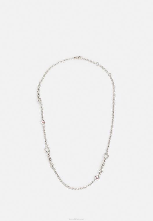 שרשרת מעוותת NX206440 בצבע כסף Tommy Hilfiger