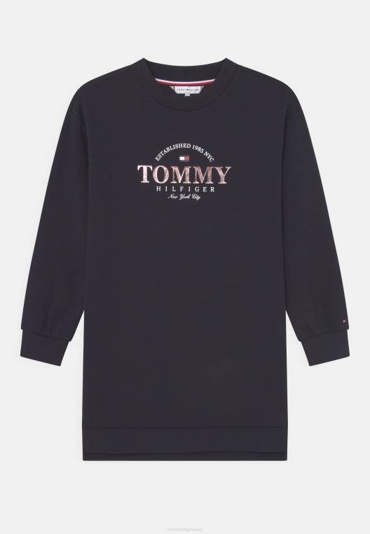 שמלת נייר כסף שמלת ג'רסי NX206446 כחול כהה Tommy Hilfiger