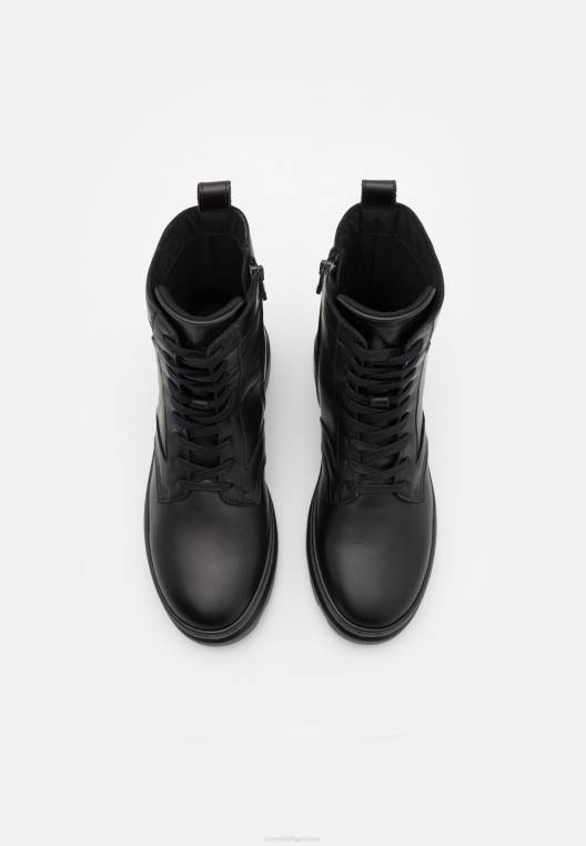 מגפי שרוך מגפיים גבוהים נוחות NX206454 שָׁחוֹר Tommy Hilfiger