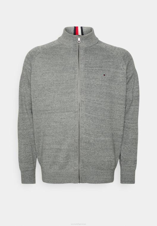 קרדיגן אמריקאי NX206462 אפור כהה מנומר מנומר Tommy Hilfiger