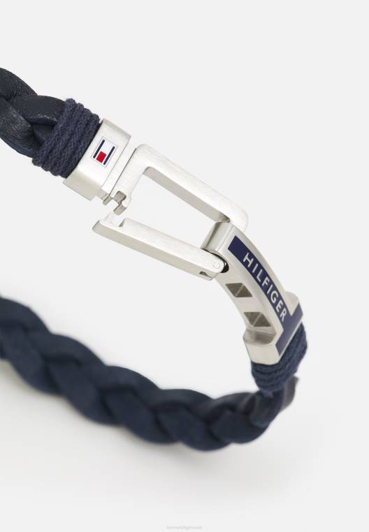 צמיד צמה שטוח NX206467 כחול/כסף Tommy Hilfiger