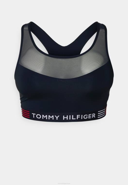 טופ ביקיני ברלט עקום ללא מרופד NX206490 שמיים מדבריים Tommy Hilfiger