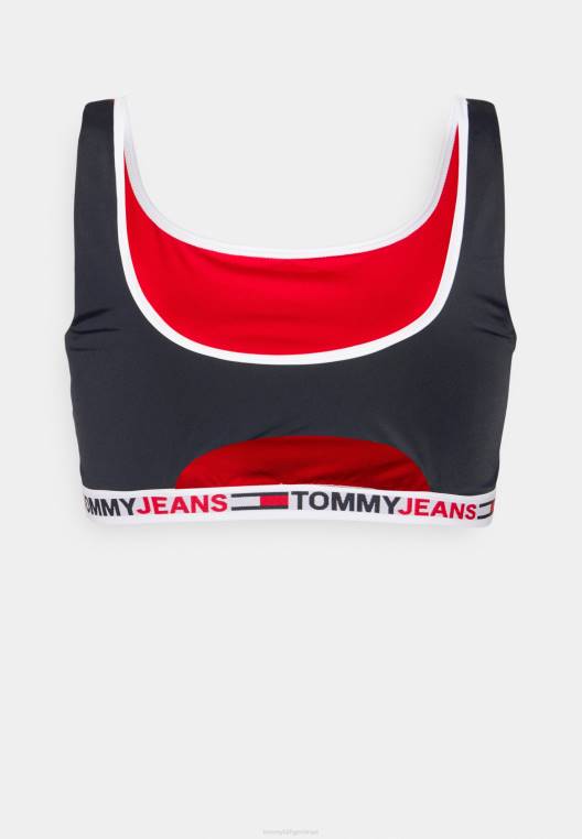 חולצת ביקיני עם עיקול ברלט NX206511 אדום ראשוני Tommy Hilfiger