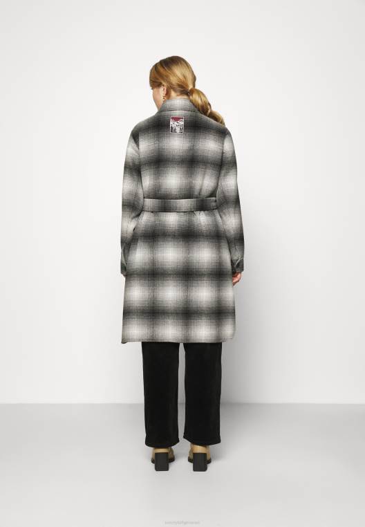 מעיל מעיל צ'ק בתערובת אייקונים מעיל קלאסי NX206520 אייקון צל שחור Tommy Hilfiger