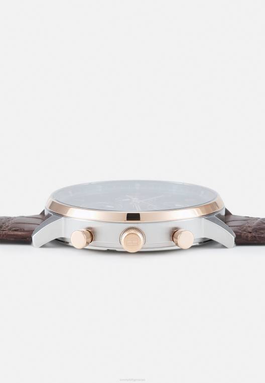 שעון כרונוגרף לאונרד NX206567 חום/רוז זהב/כחול Tommy Hilfiger