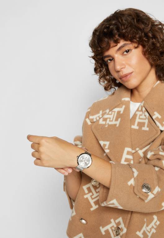 אביזרי שעון כרונוגרף NX206603 סילבר Tommy Hilfiger