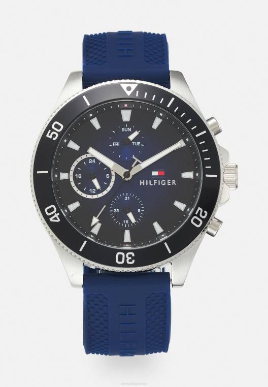 שעון כרונוגרף של לרסון NX206672 בצבע כחול/כסף Tommy Hilfiger