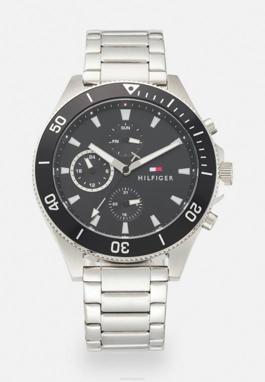 שעון לארסון NX206684 בצבע כסף/שחור Tommy Hilfiger