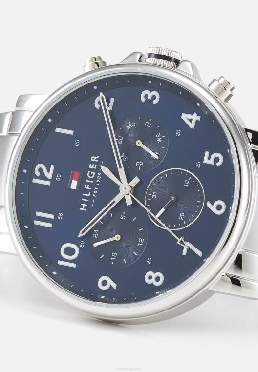 שעון כרונוגרף של דניאל NX206694 בצבע כסף/כחול Tommy Hilfiger