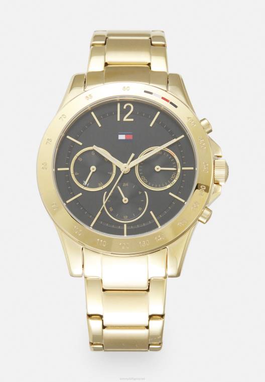 שעון מקלט NX206712 בצבע זהב/שחור Tommy Hilfiger