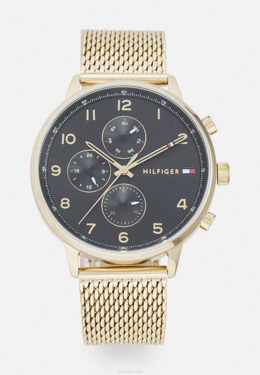 שעון כרונוגרף לאונרד NX206717 בצבע זהב/שחור Tommy Hilfiger