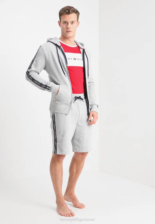 חולצת פיג'מה קפוצ'ון NX206804 אפור Tommy Hilfiger