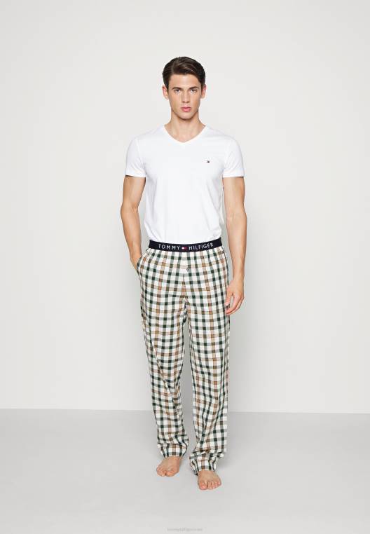 מכנסי פיג'מה מכנסיים ארוגים NX206816 בדיקת מיקרו Tommy Hilfiger