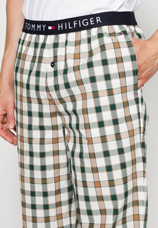 מכנסי פיג'מה מכנסיים ארוגים NX206816 בדיקת מיקרו Tommy Hilfiger