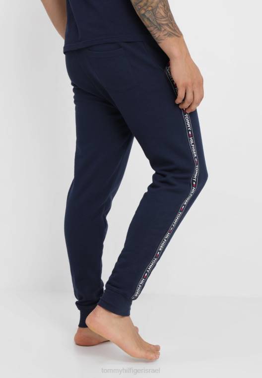 מכנסי פיג'מה של מכנסי רצועה NX206821 כְּחוֹל Tommy Hilfiger