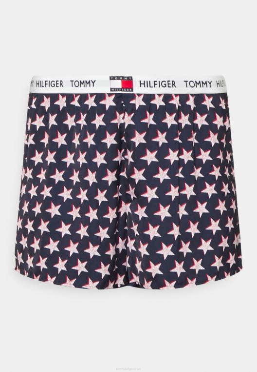 תחתוני פיג'מה עם עיקול קצר NX206859 כחול כהה Tommy Hilfiger