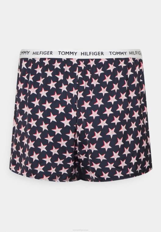 תחתוני פיג'מה עם עיקול קצר NX206859 כחול כהה Tommy Hilfiger