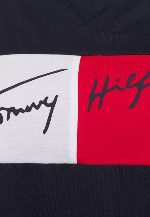 חולצת פיג'מה עם עיקול קצוץ NX206900 שמיים מדבריים Tommy Hilfiger