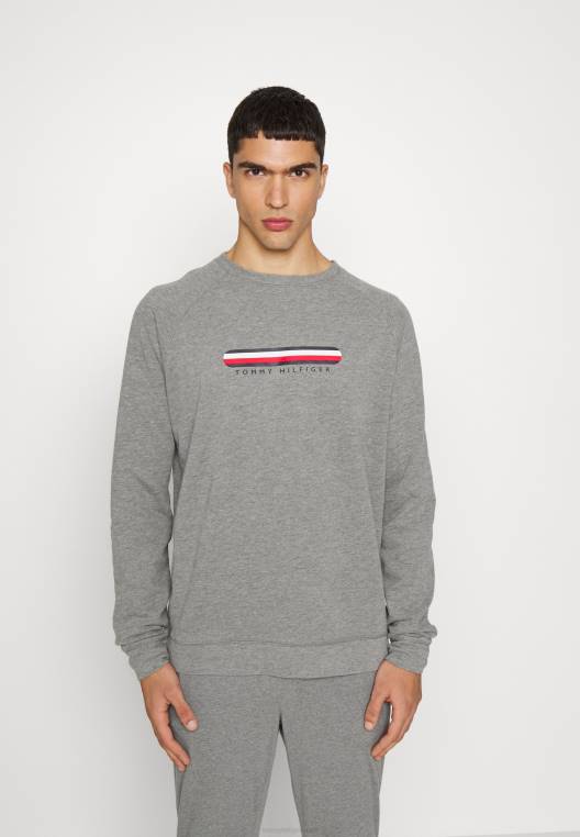 חולצת פיג'מה למסלול NX206921 אברש אפור בינוני Tommy Hilfiger