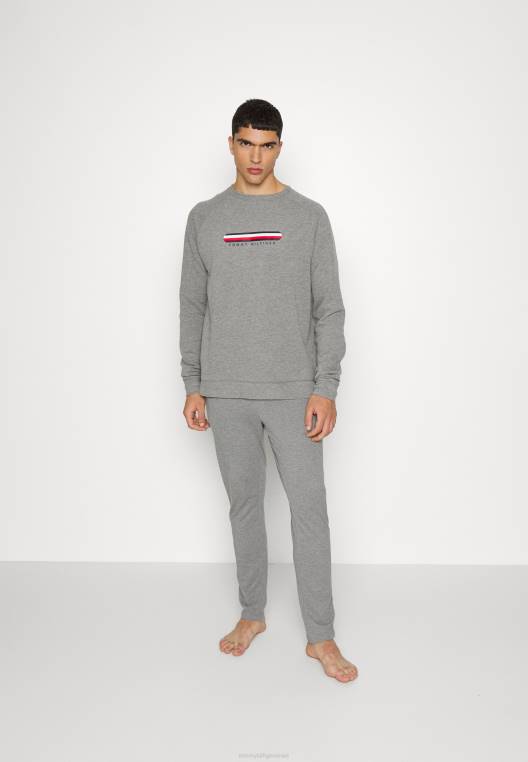 חולצת פיג'מה למסלול NX206921 אברש אפור בינוני Tommy Hilfiger