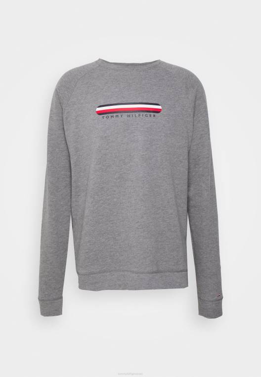 חולצת פיג'מה למסלול NX206921 אברש אפור בינוני Tommy Hilfiger