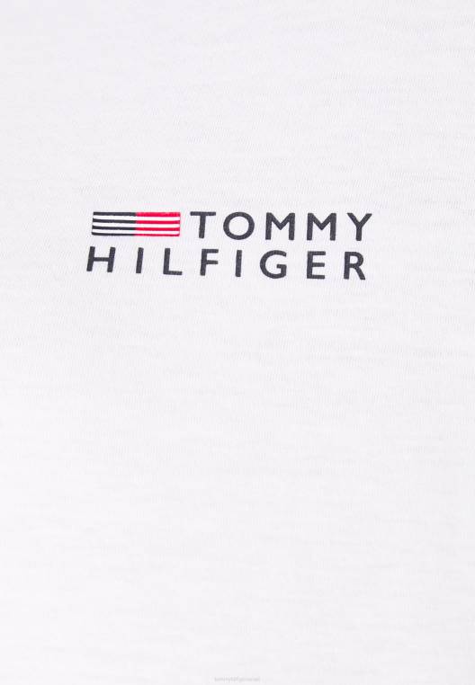 חולצת פיג'מה עקומה NX207007 לבן Tommy Hilfiger