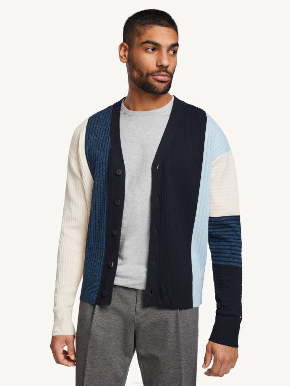 קרדיגן מובנה קולורבלוק NX20701 שמיים מדבריים Tommy Hilfiger